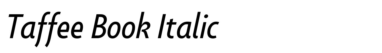Taffee Book Italic